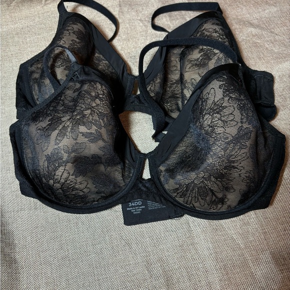 SOMA (2) Lightest Lift Perfect Coverage Black Lace Size 34DD Bundle of 2 - Picture 1 of 12